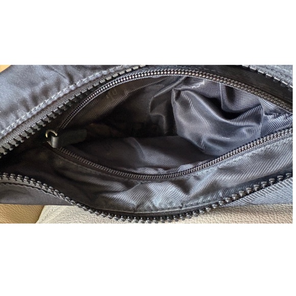 Lauren Ralph Lauren Black Nylon Shoulder Bag with Logo Strap - Picture 6 of 10